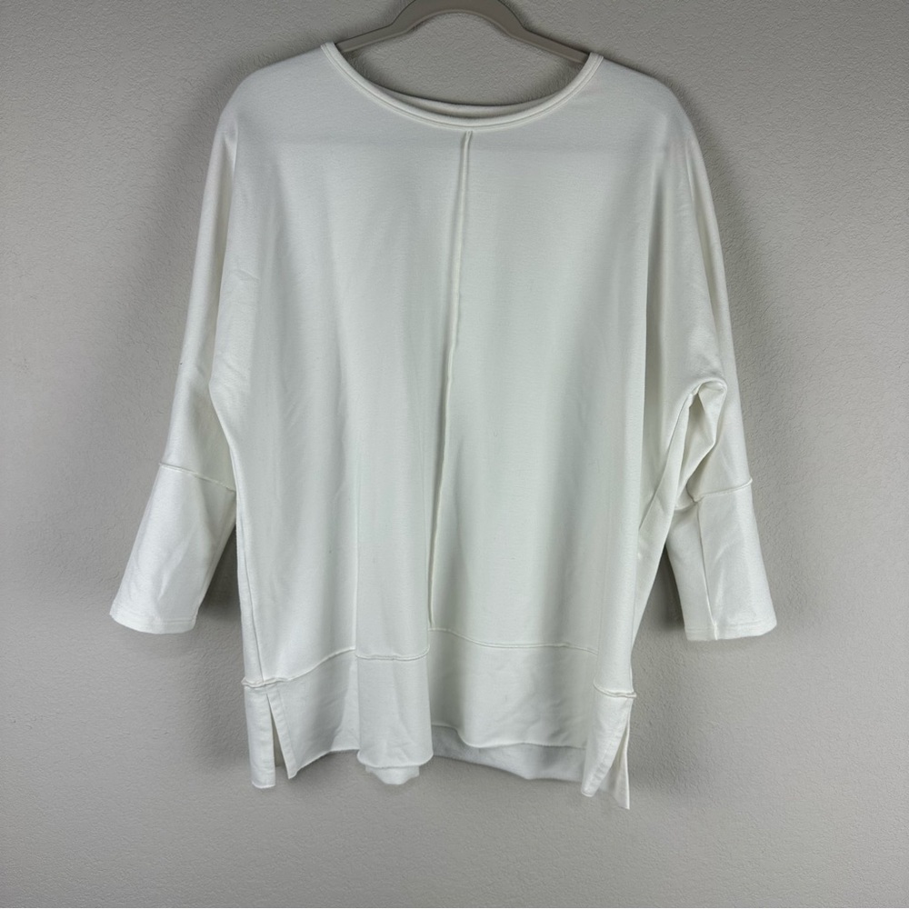 Spanx White Off White Perfect Length Dolman Sweatshirt Size Medium